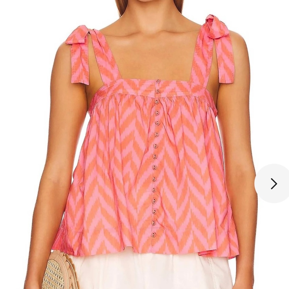 Ulla Johnson Iris Tank size 8 in bougainvillea pink/orange